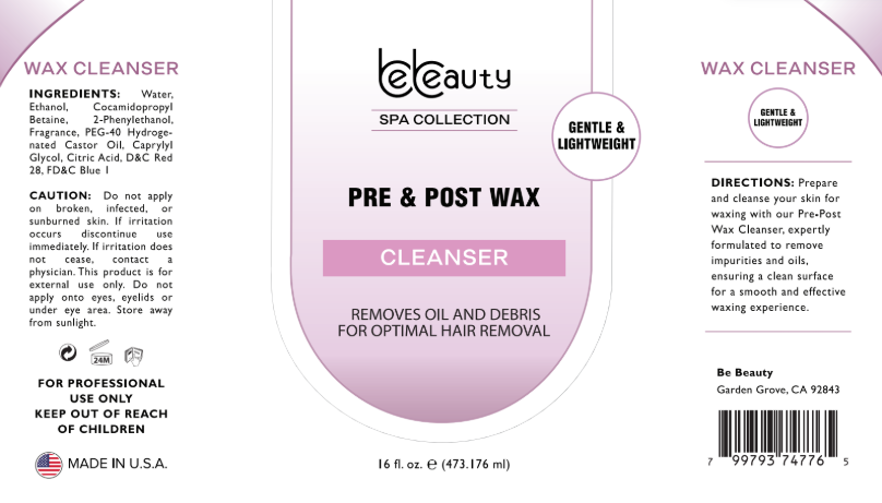 Wax Cleanser (Pre-Wax) Waxing, Skin Preparation