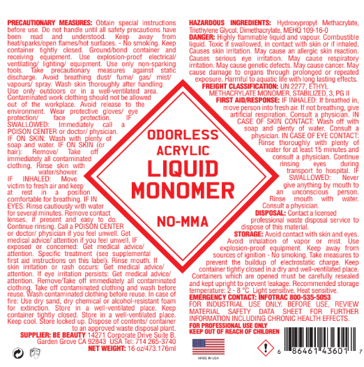 LIQUID 404 ODORLESS - EMA Liquid Monomer