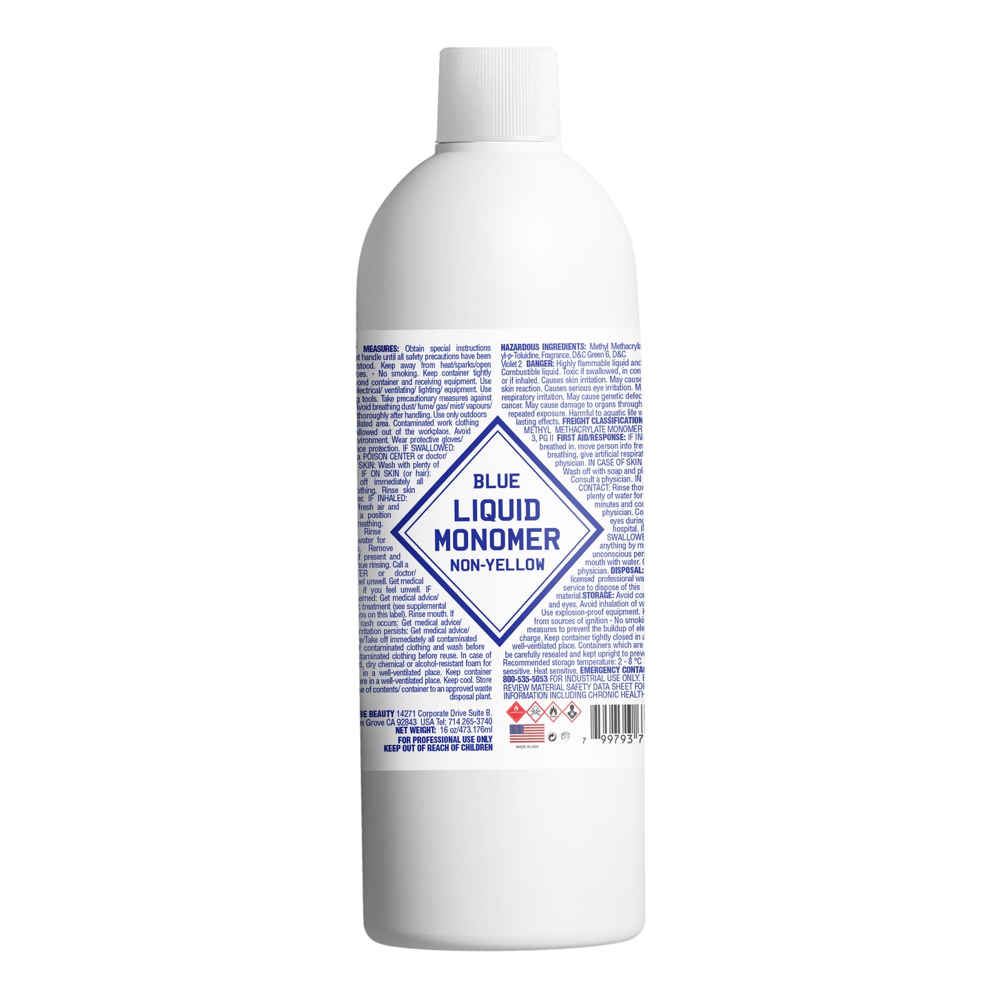 LIQUID 114 BLUE - Fast Set Liquid Monomer