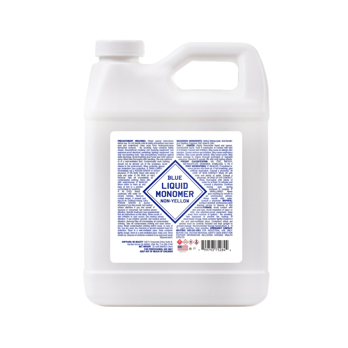 LIQUID 114 BLUE - Fast Set Liquid Monomer