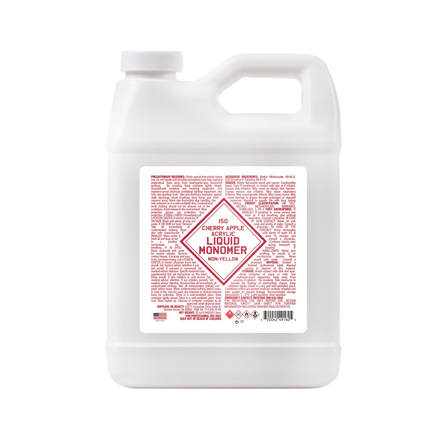 LIQUID 150 CHERRY APPLE - Fast Set Liquid Monomer