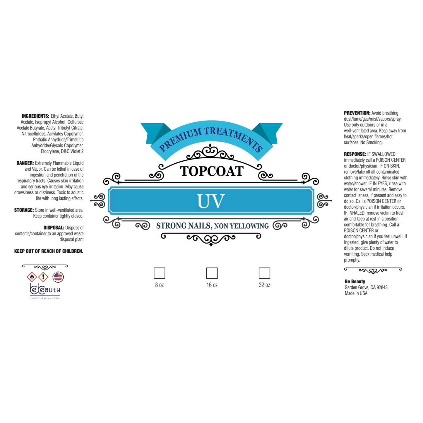 Sunscreen | UV | Topcoat | Wholesale | Private Label