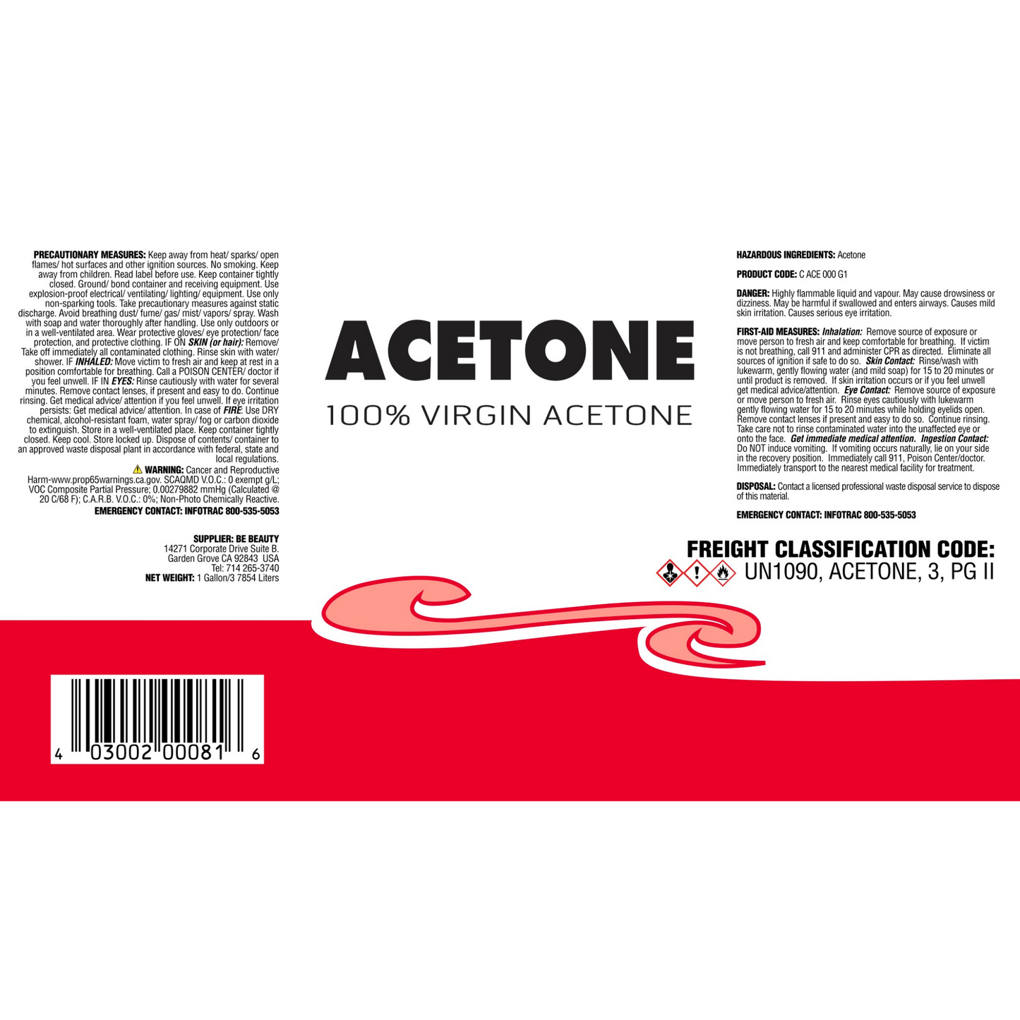 VIRGIN ACETONE
