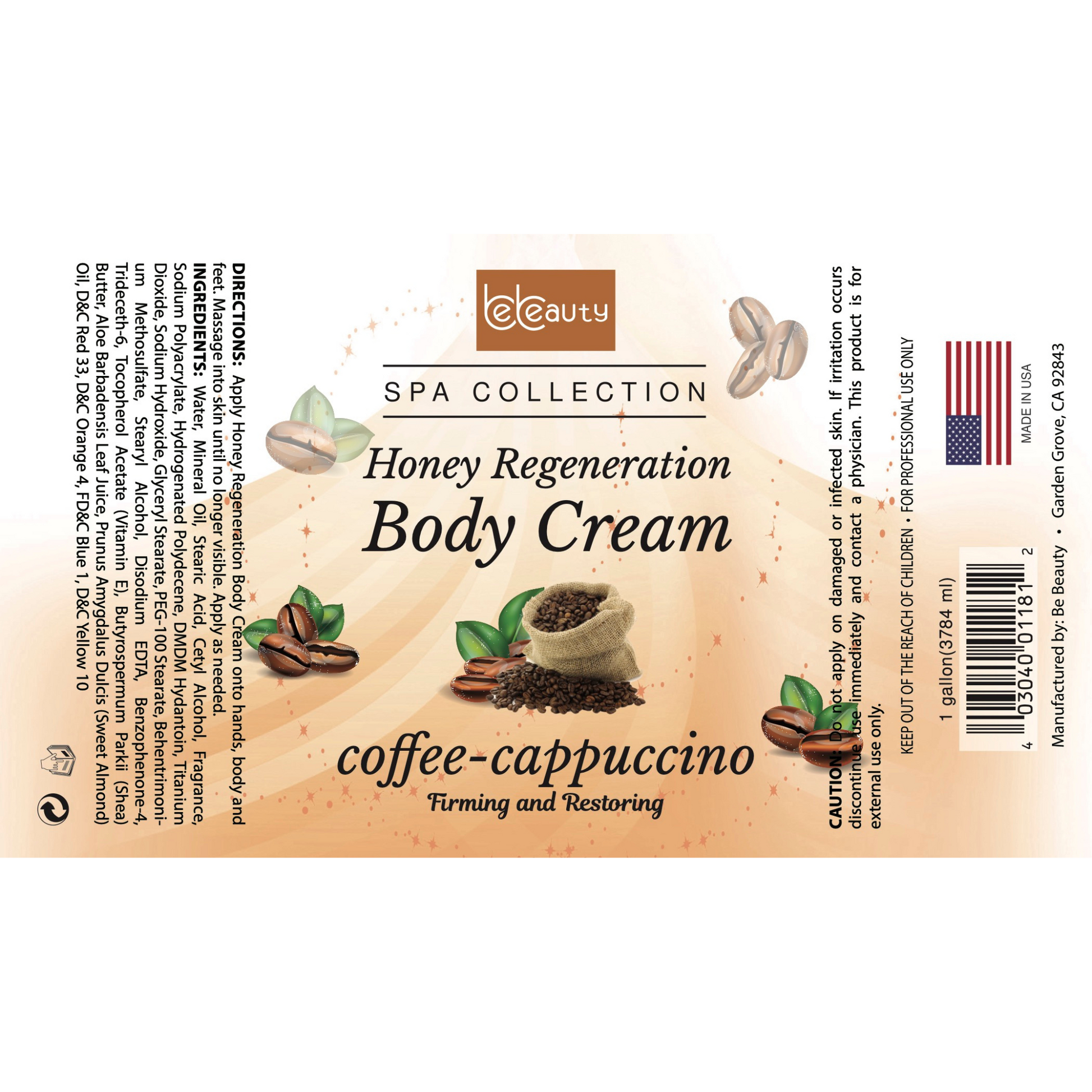 Wholesale | Private Label | High Quality | Nourishing | Moisturizing | Firming | Honey Regeneration | Lotion | Coffee Canppuccino