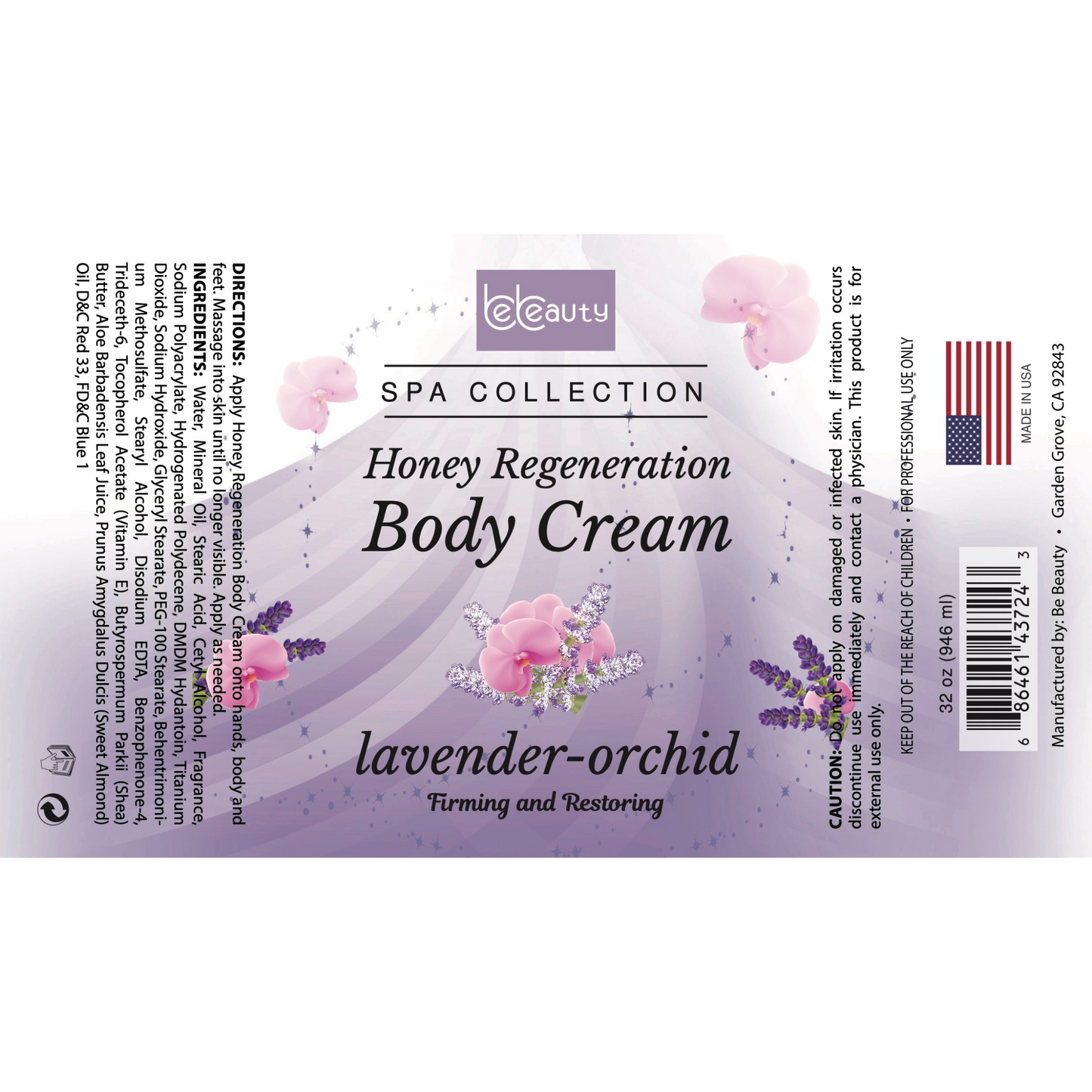 Wholesale | Private Label | High Quality | Nourishing | Moisturizing | Firming | Honey Regeneration | Lotion | Lavender Orchid