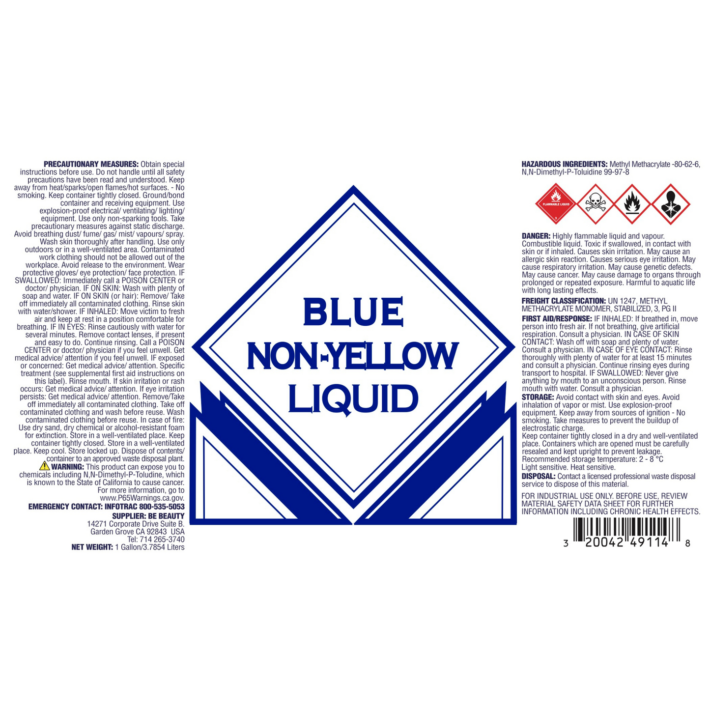 Blue | Non-Yellow | | Acrylic Liquid | Monomer | Private Label | Wholesale