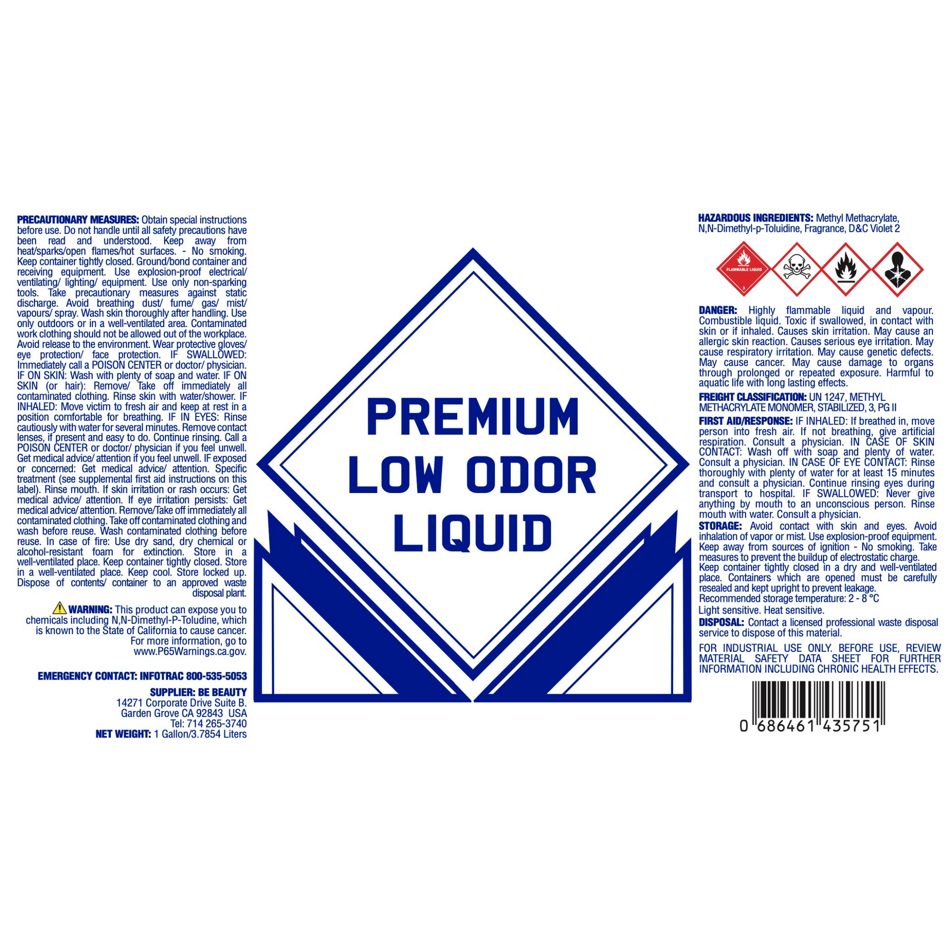 Premium | Low Odor | Acrylic Liquid | Monomer | Private Label | Wholesale