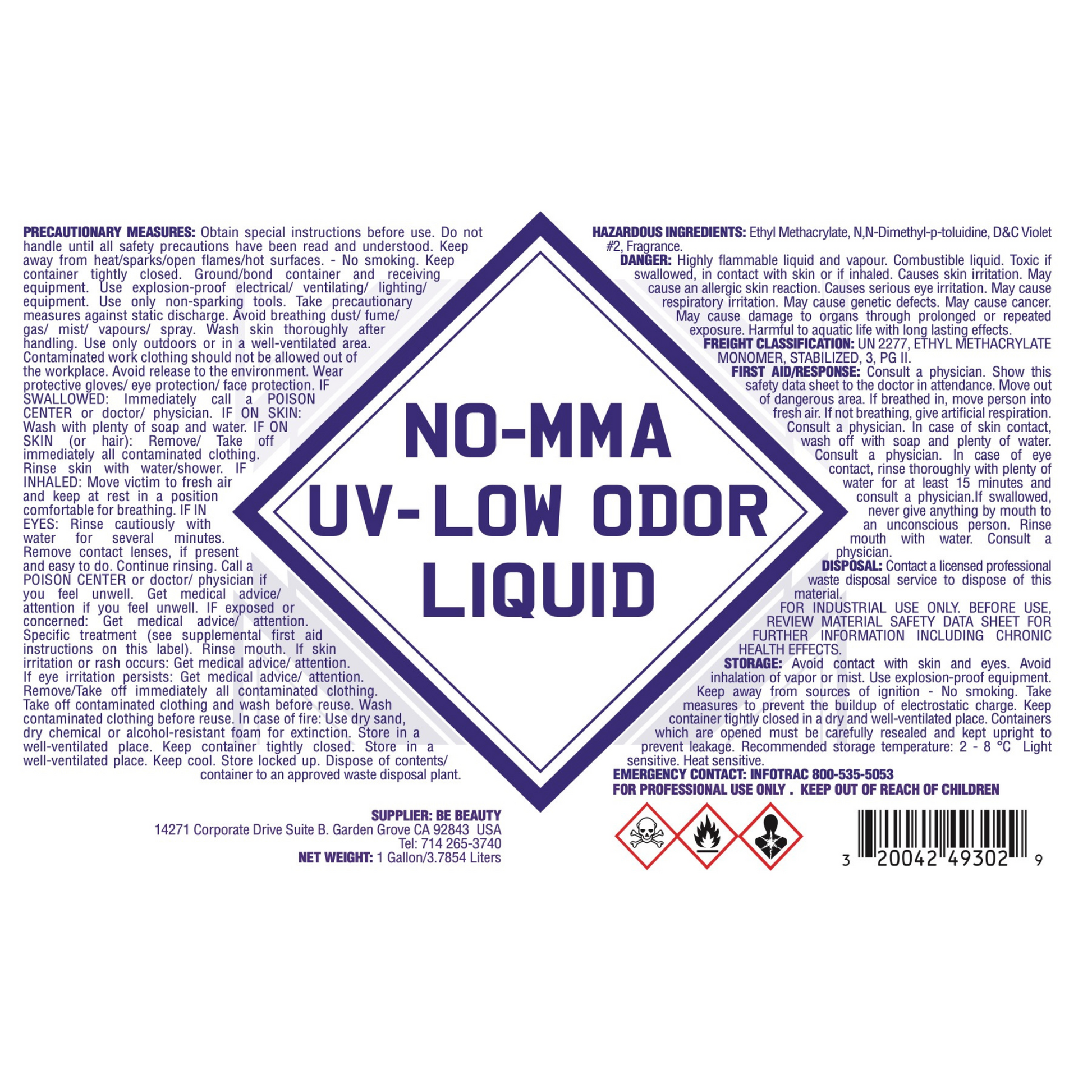 EMA | UV | NO MMA | Acrylic Liquid | Monomer | Private Label | Wholesale